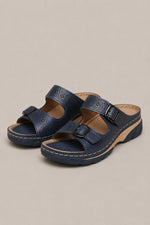 Women’s Open Toe Buckle Straps Slide Sandals