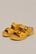 Women’s Open Toe Buckle Straps Slide Sandals