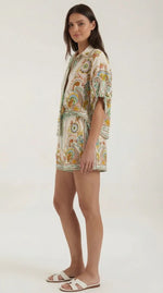 Women's Paisley Print Shirt and Shorts Set