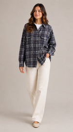 Women's Plaid Button-Front Shirt