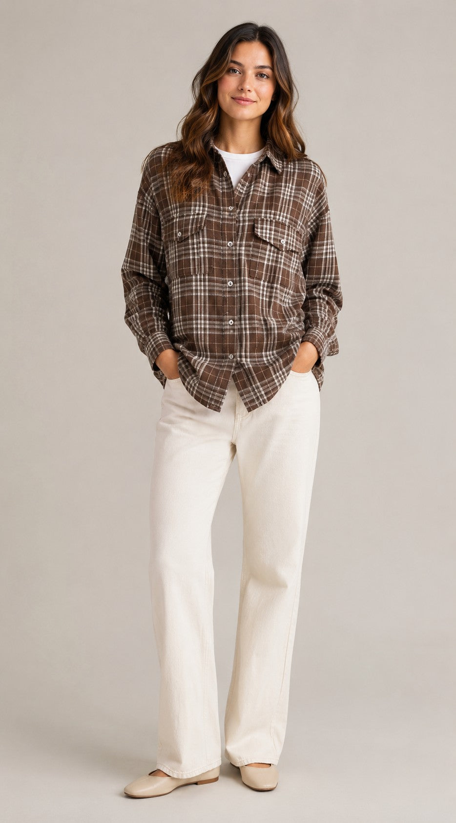 Women's Plaid Button-Front Shirt