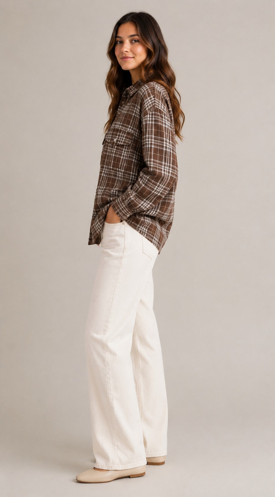 Women's Plaid Button-Front Shirt