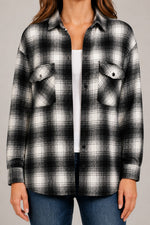 Women’s Plaid Long Sleeve Button-Up Shirt