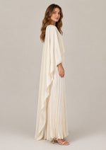 Women’s Pleated Cape Maxi Dress