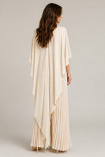 Women’s Pleated Cape Maxi Dress
