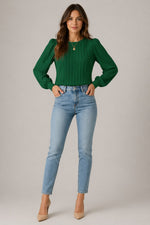 Women’s Pleated Long Sleeve Blouse