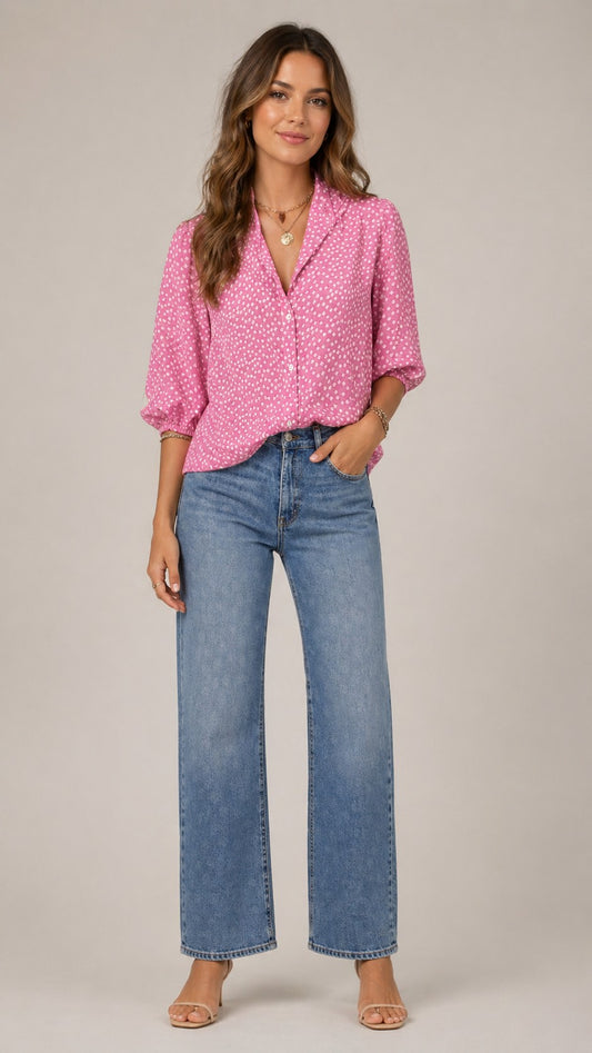 Women’s Printed Half Sleeve Blouse