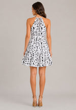 Women's Printed Halter Sleeveless Mini Dress