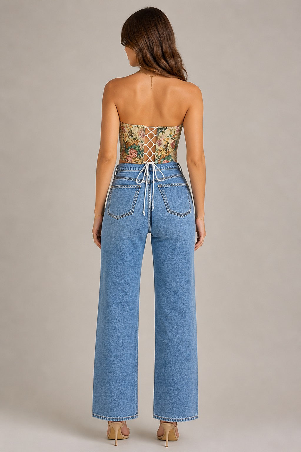 Women’s Printed Strapless Corset Top