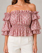 Women’s Quarter Sleeve Off-Shoulder Blouse