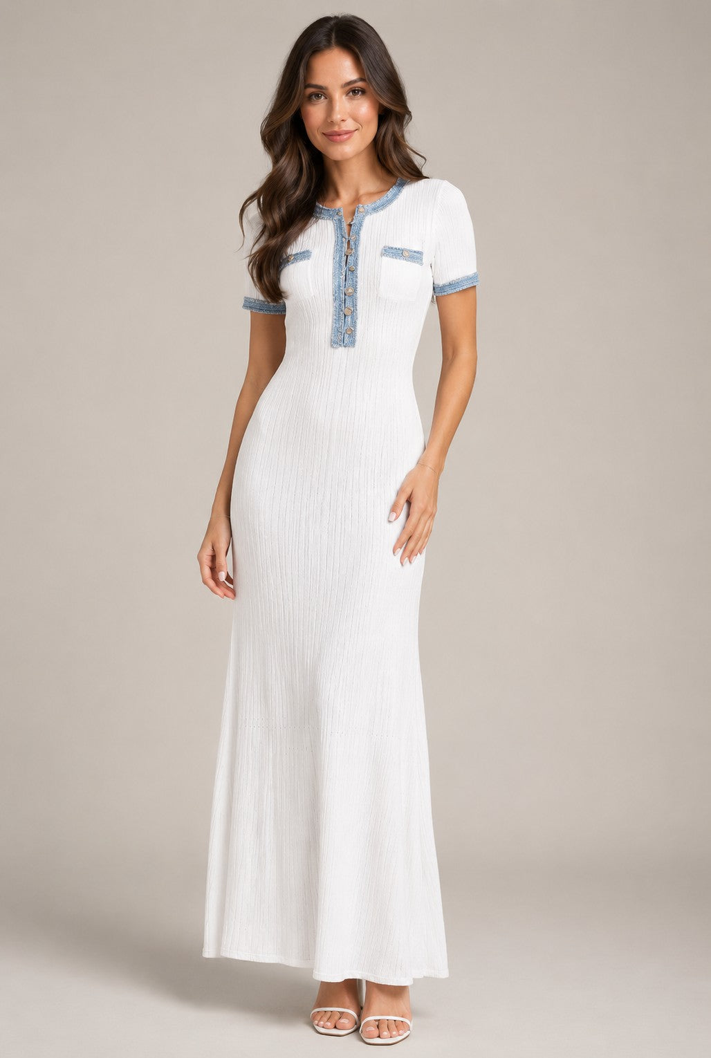 Women's Ribbed Knit Maxi Dress