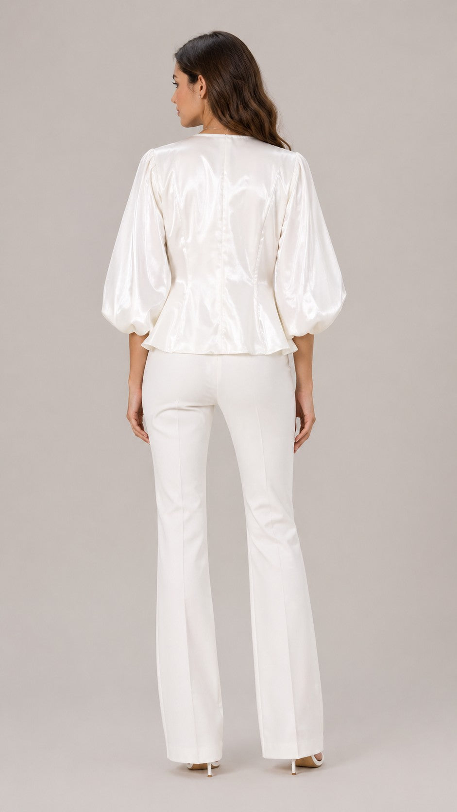 Women’s Round Neck Lantern Sleeve Blouse