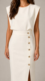 Women’s Round Neck Sleeveless Midi Dress