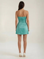 Women's Ruched Strapless Mini Dress