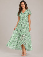 Women’s Short Flutter Sleeve Maxi Dress