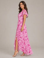 Women’s Short Flutter Sleeve Maxi Dress