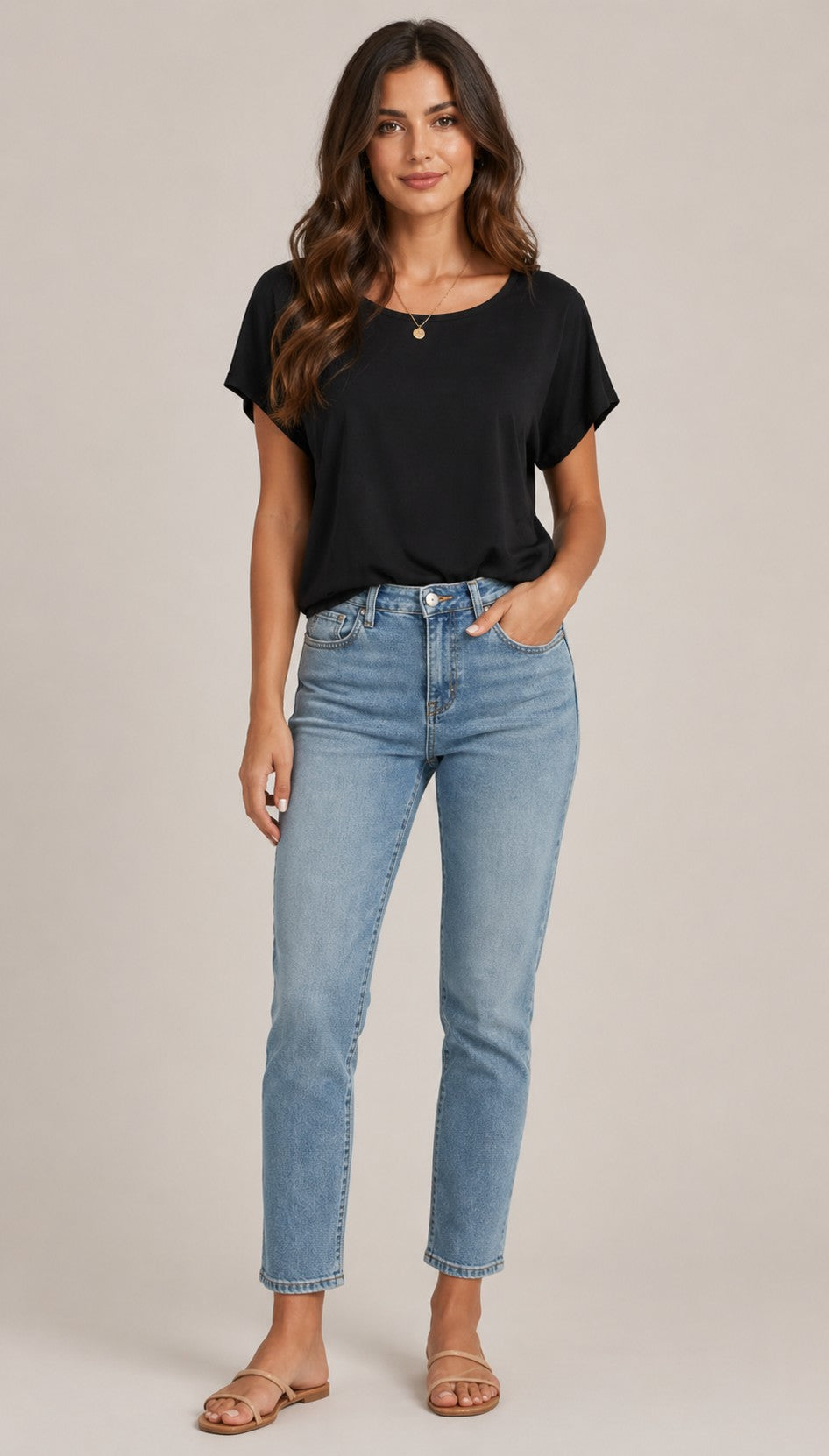 Women’s Short Sleeve Back Lace Panel Top