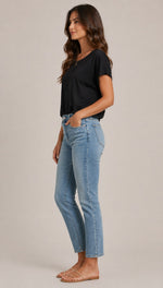 Women’s Short Sleeve Back Lace Panel Top