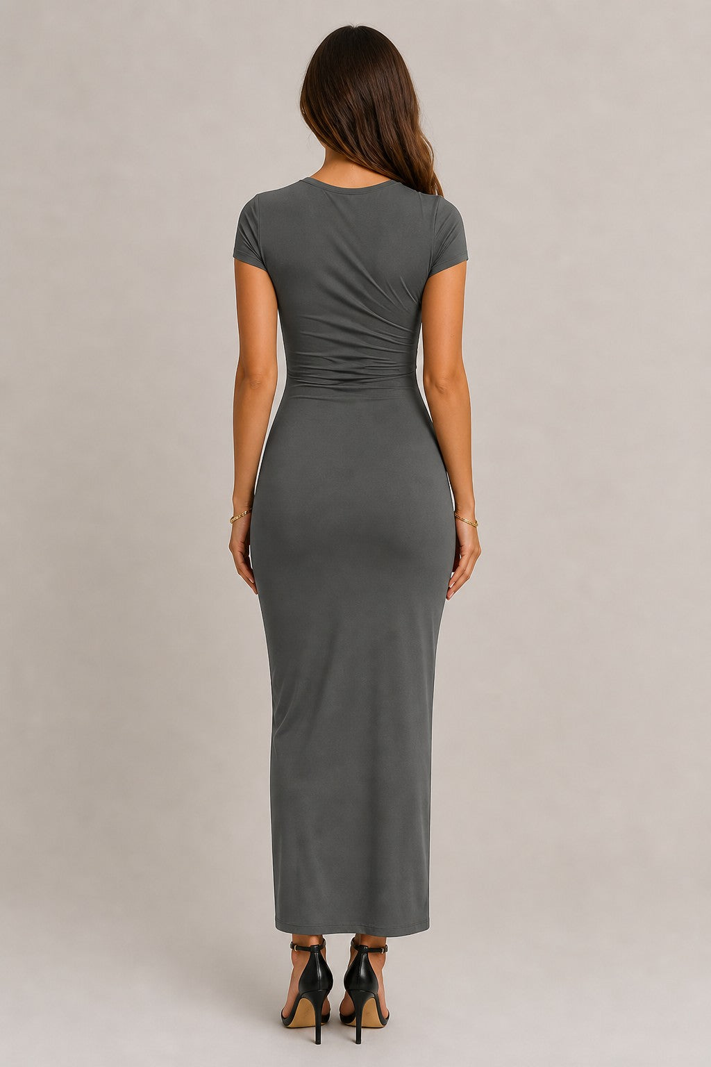 Women's Short Sleeve Bodycon Maxi Dress