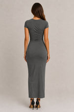 Women's Short Sleeve Bodycon Maxi Dress