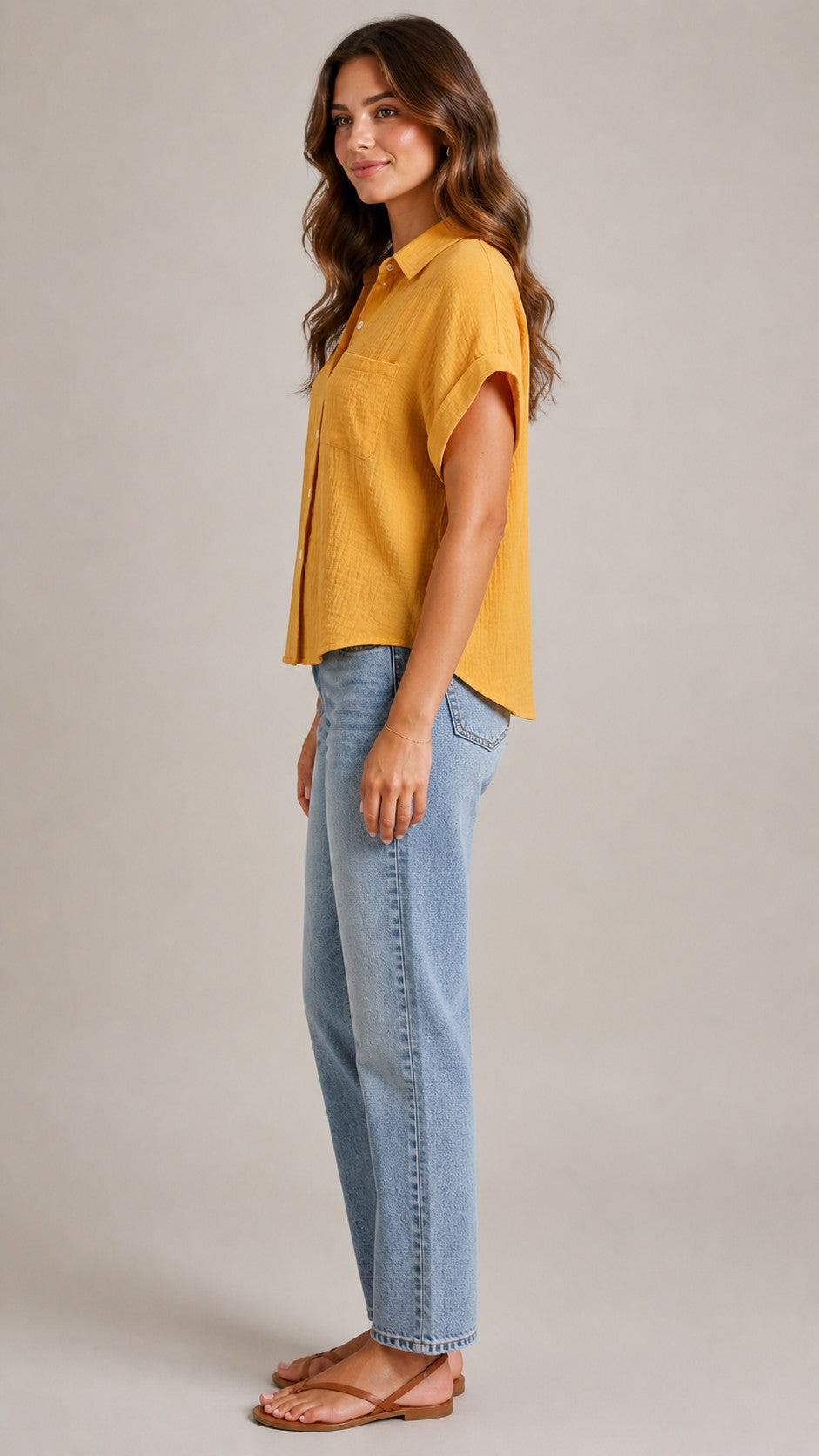 Women’s Short Sleeve Button-Up Shirt