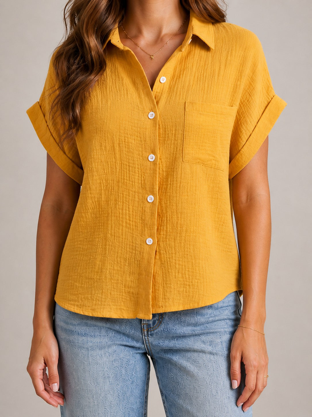 Women’s Short Sleeve Button-Up Shirt