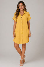 Women’s Short Sleeve Collared Mini Dress