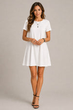 Women’s Short Sleeve Crew Neck Mini Dress