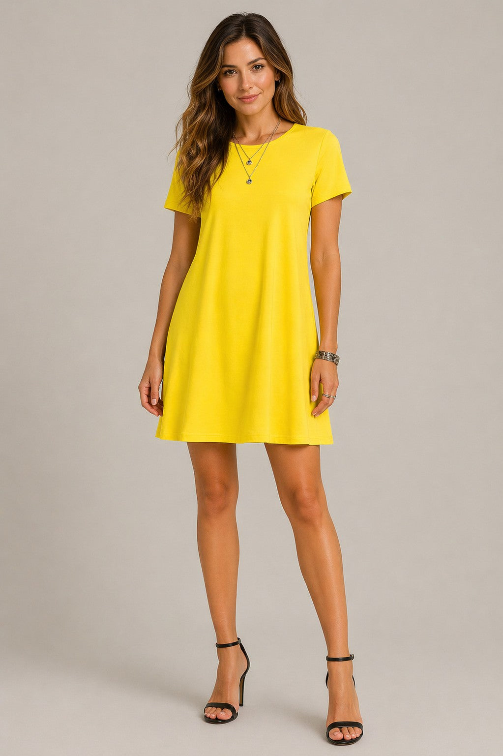 Women’s Short Sleeve Crew Neck Mini Dress