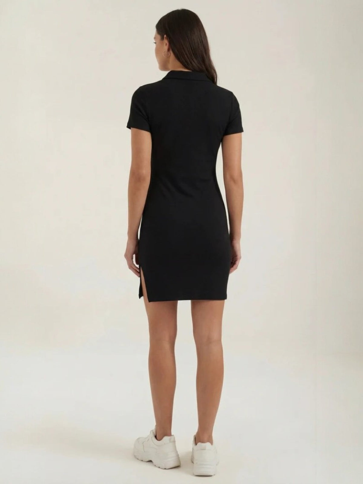 Women's Short Sleeve Polo Mini Dress