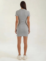 Women's Short Sleeve Polo Mini Dress
