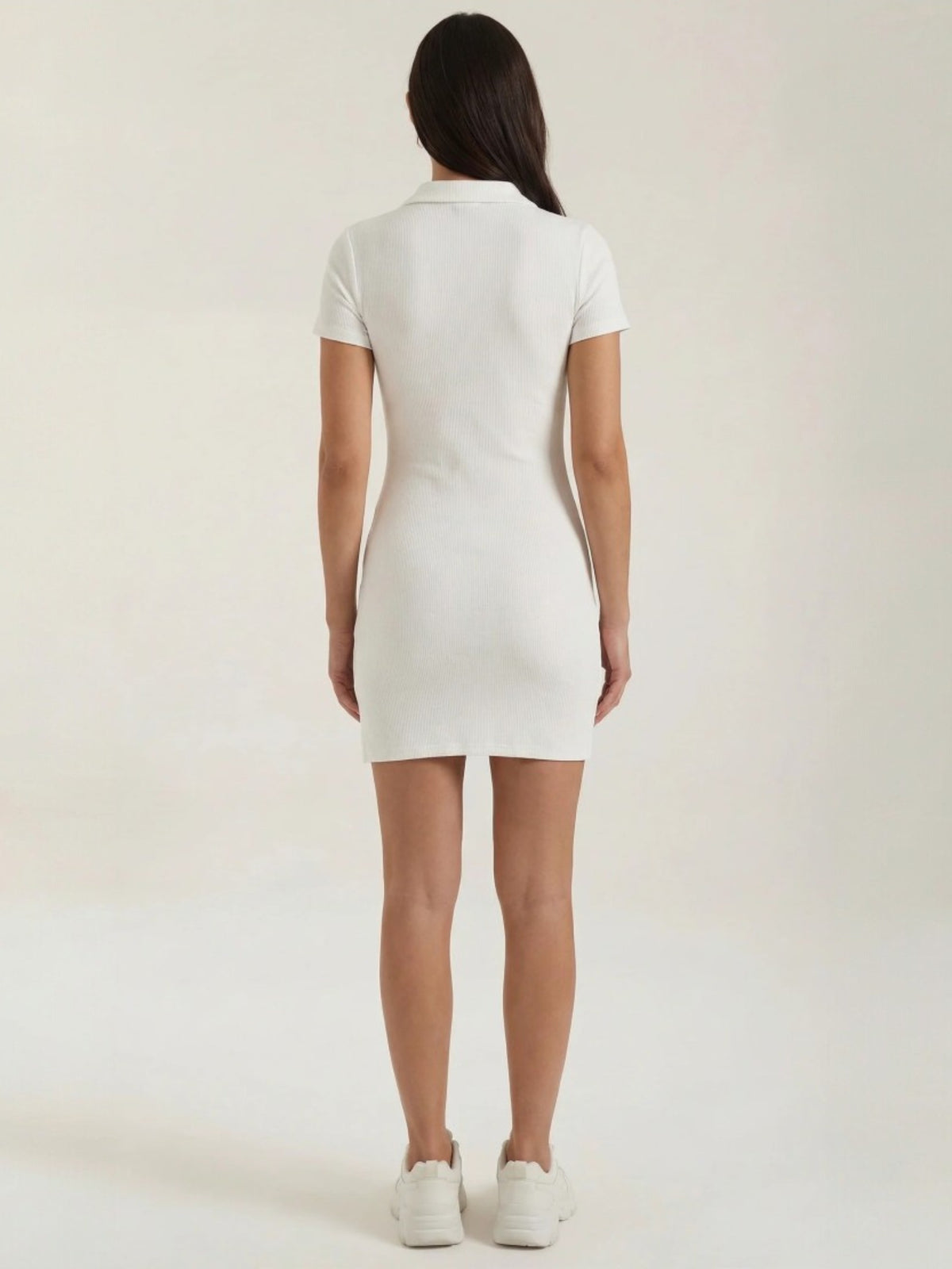 Women's Short Sleeve Polo Mini Dress