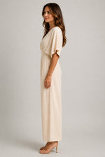 Women’s Short Sleeve V-Neck Jumpsuit