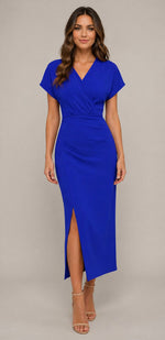 Women’s Short Sleeve V-Neck Midi Dress