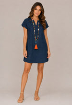 Women's Short Sleeve V-Neck Mini Dress