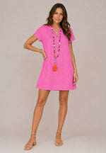 Women's Short Sleeve V-Neck Mini Dress