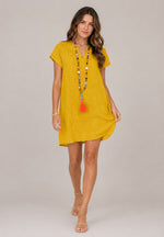 Women's Short Sleeve V-Neck Mini Dress