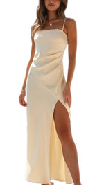 Women's Side Slit Spaghetti Strap Maxi Dress