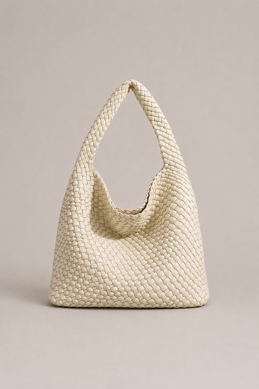 Woven Leather Hobo Bag for Women – Slouchy Shoulder Bag