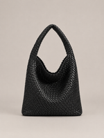 Woven Leather Hobo Bag for Women – Slouchy Shoulder Bag