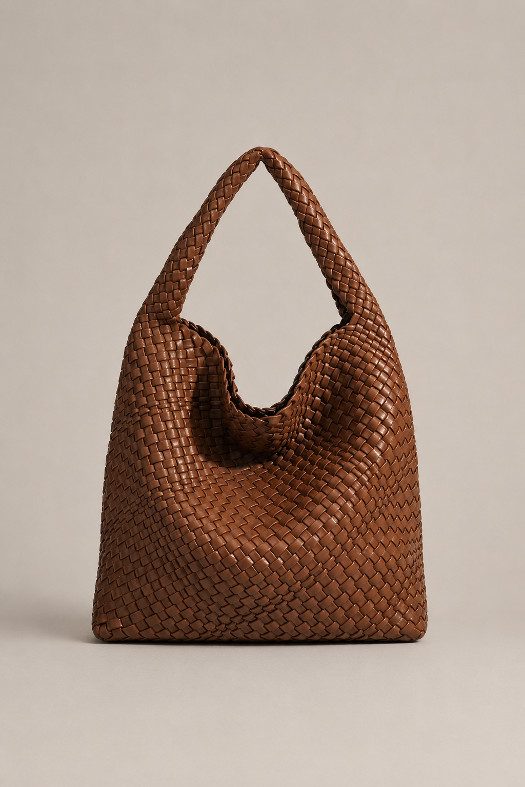 Woven Leather Hobo Bag for Women – Slouchy Shoulder Bag
