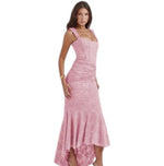 Women's Sleeveless Asymmetric Hem Maxi Dress
