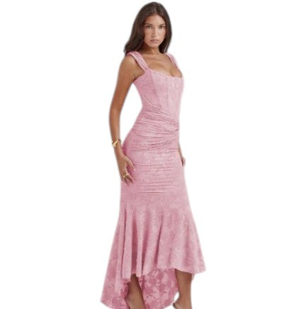 Women's Sleeveless Asymmetric Hem Maxi Dress
