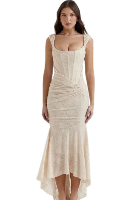 Women's Sleeveless Asymmetric Hem Maxi Dress