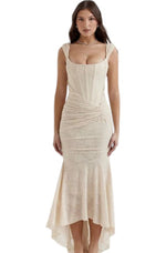 Women's Sleeveless Asymmetric Hem Maxi Dress