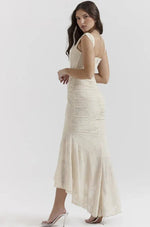 Women's Sleeveless Asymmetric Hem Maxi Dress