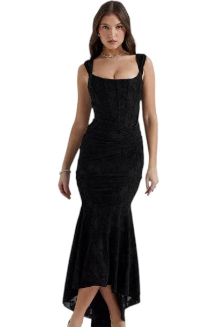 Women's Sleeveless Asymmetric Hem Maxi Dress