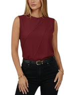 Women's Sleeveless Asymmetric Seam Top