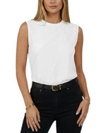 Women's Sleeveless Asymmetric Seam Top