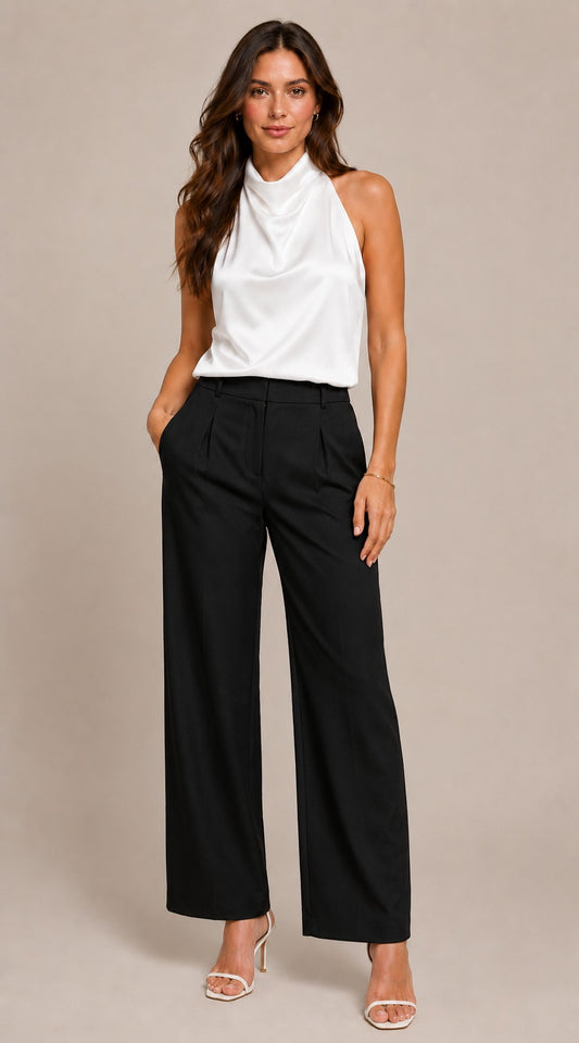 Women's Sleeveless Cowl Neck Blouse